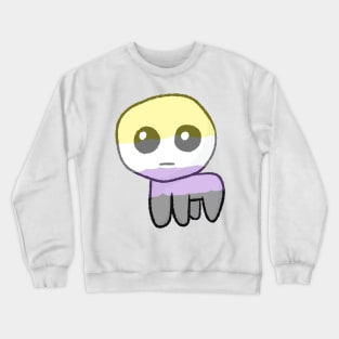 TBH Autism Creature Nonbinary Pride Flag Crewneck Sweatshirt